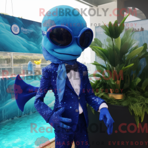 Mascot character of a Blue...