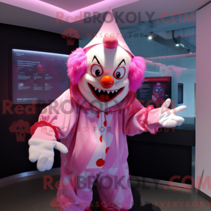Maskottchen eines rosa...