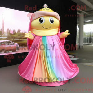 Maskottchenfigur eines rosa...