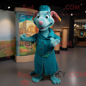 Mascot character of a Teal...