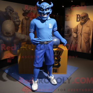 Mascot character of a Blue...