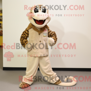 Mascot character of a Beige...