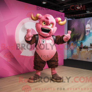 Mascot character of a Pink...