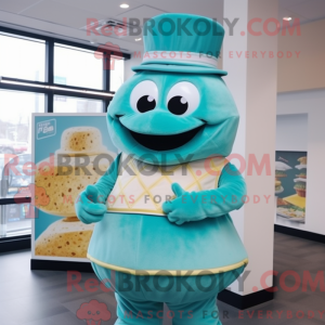 Mascot character of a Teal...