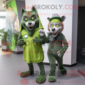 Mascot character of a Green...