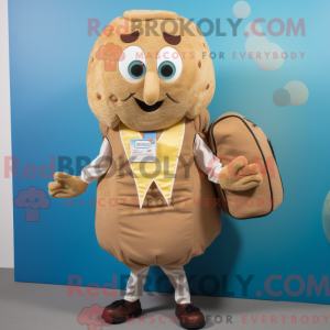 Mascot character of a Tan...