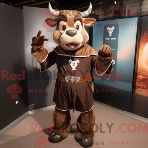Mascot character of a Brown...