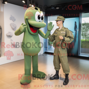 Maskotkarakter af en Olive...