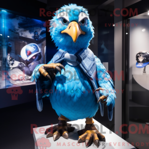 Mascot character of a Blue...