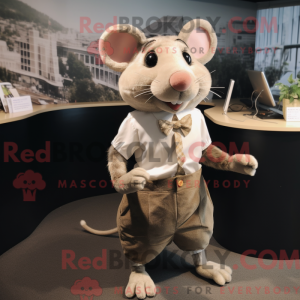 Mascot character of a Beige...