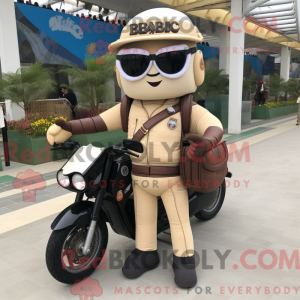 Mascot character of a Beige...