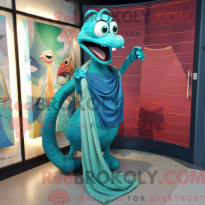 Mascot character of a Teal...