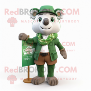 Forest Green Alliance mascot costume character dressed with a Waistcoat and Scarf clips