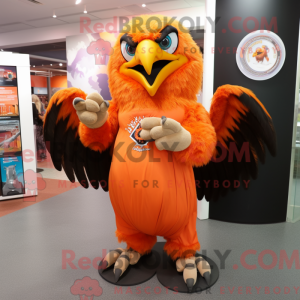 Maskotkarakter af en orange...