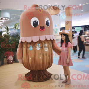 Mascot character of a Brown...