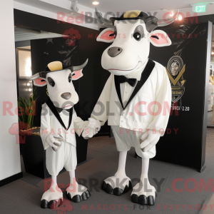 Maskotkarakter af en hvid...