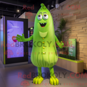 Postava maskota Lime Green...
