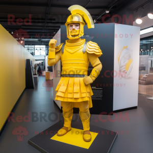Gul romersk soldat maskot...