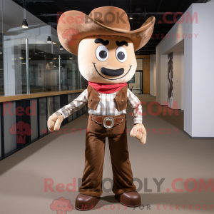 Mascot character of a Brown...