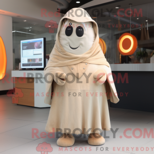 Mascot character of a Beige...