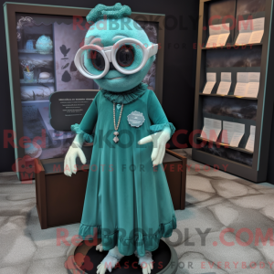 Mascot character of a Teal...