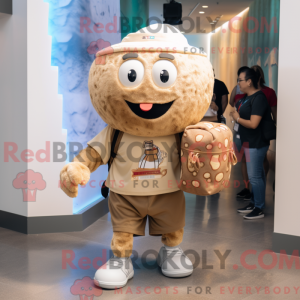 Mascot character of a Tan...