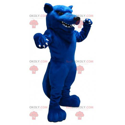 Mascotte de rat bleu géant à l'air méchant - Redbrokoly.com