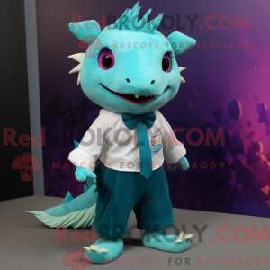 Mascot character of a Teal...