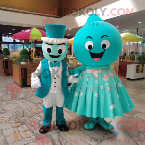 Mascot character of a Teal...
