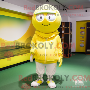 Postava maskota citronově...