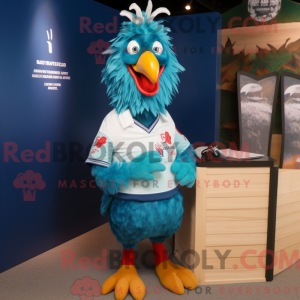 Mascot character of a Cyan...