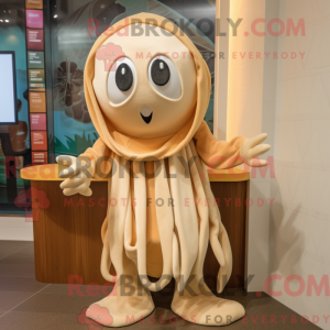 Mascot character of a Tan...