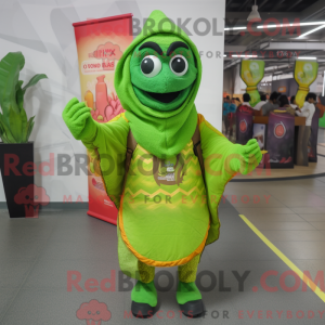 Postava maskota Lime Green...