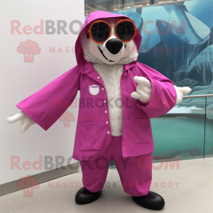 Pink Badger maskot kostume...