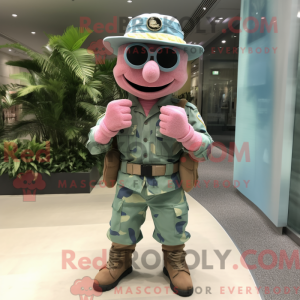 Mascot character of a Pink...