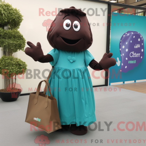 Maskot-karkter av en Teal...