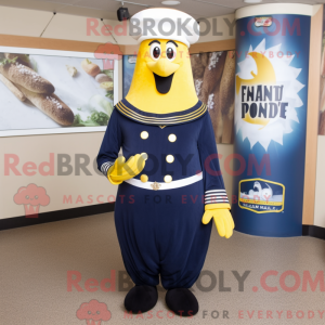 Mascot character of a Navy...