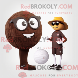 Mascot character of a Brown...