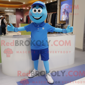 Mascot character of a Blue...