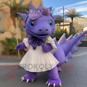 Lavendel Stegosaurus maskot...