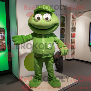 Maskotfigur af en Green...