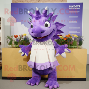 Lavendel Stegosaurus maskot...