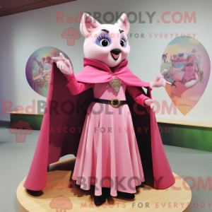 Maskottchen eines rosa...