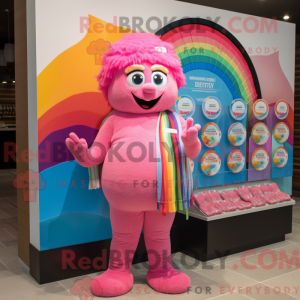 Mascot character of a Pink...