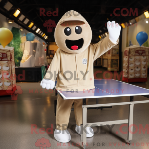 Mascot character of a Beige...