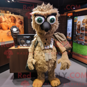 Mascot character of a Brown...