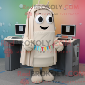 Mascot character of a Beige...