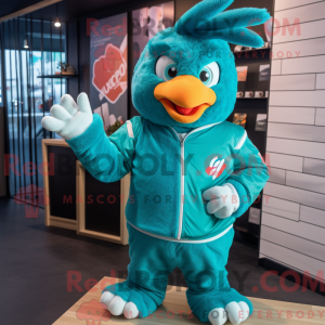 Personaje mascota de gallos...