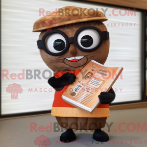 Mascot character of a Brown...
