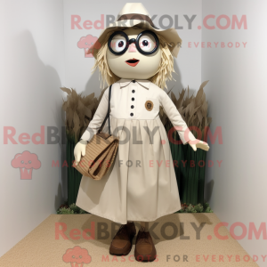 Mascot character of a Beige...